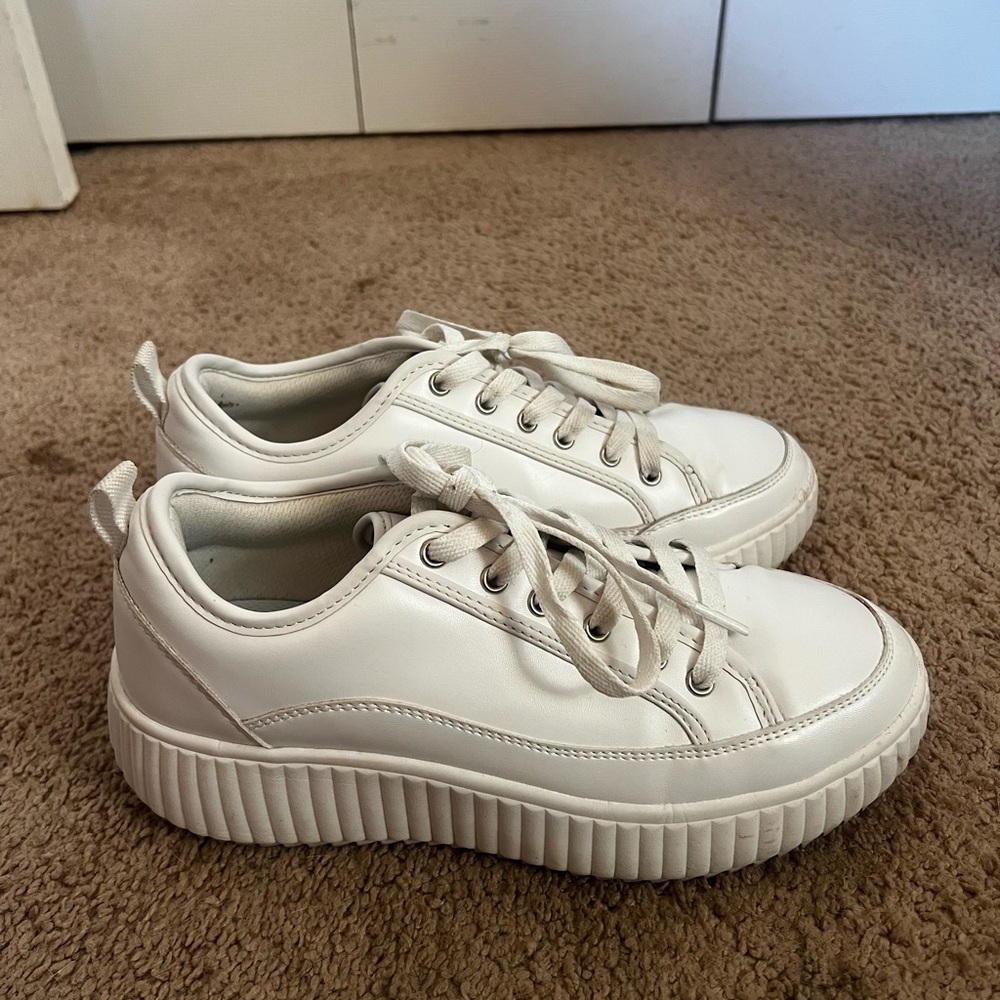 Dream Pair Platform White Sneakers